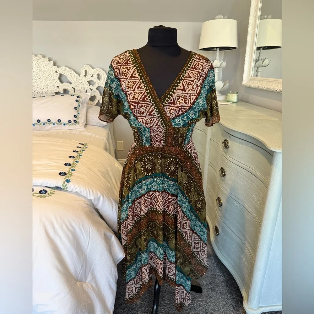 Rabbit Rabbit Rabbit Multicolor Patterned Dress - Picture 3 of 11